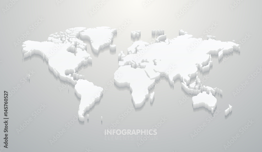 Minimalistic world map Stock Vector | Adobe Stock