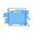 Quote text bubble. Commas, note, message and comment. Design element
