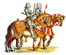 Middle Ages Knights At The Tournament, XVI Century