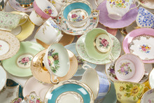 Collection Of Antique Teacups And Saucers.