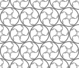 Poster - Seamless pattern from geometric elements in classical style.