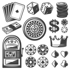 Vintage Casino Elements Set