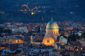 Wall Mural - Great Synagogue of Florence at night