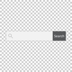 Poster - Search bar field. Vector interface element with search button. Flat vector illustration on isolated background.