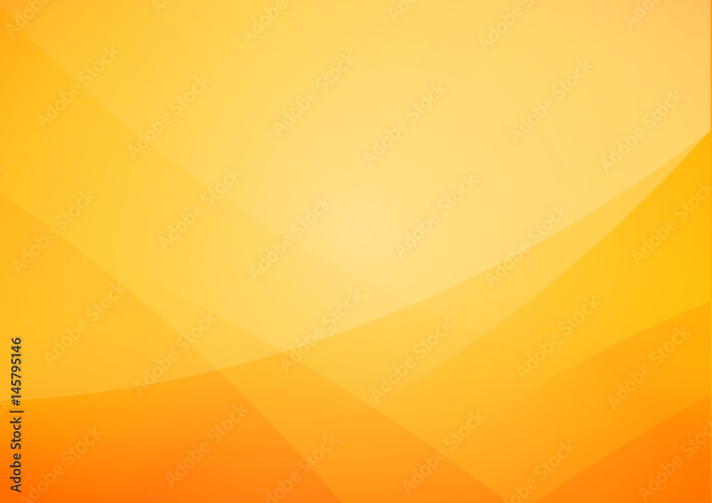 Abstract Yellow and orange warm tone background with simply curve lighting element vector eps10 - obrazy, fototapety, plakaty 