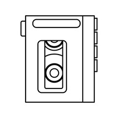 Wall Mural - walkman cassette player icon vector illustration design