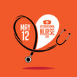 International Nurse Day icon design.  EPS 10 vector.