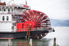 Paddle Wheel On Large Steam Boat