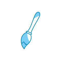 Poster - paint brush icon over white background. vector illustration