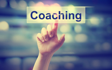 Wall Mural - Coaching concept with hand