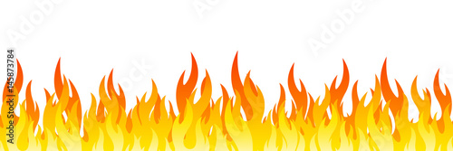 Fotografía Fire on a white background