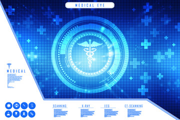 Wall Mural - 2d illustration caduceus medical symbol