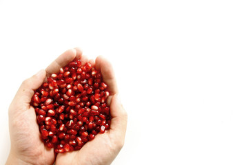 Wall Mural - Pomegranate seed fruit background