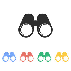 Sticker - Binocular - vector icon.