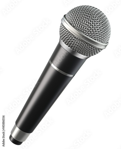 Fotomural Wireless microphone isolated on white background