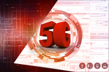 Poster - 3d rendering 5G Network 5G Connection