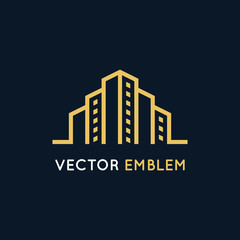 Poster - Vector logo design - architecture and building sign