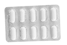 Pills In A Blister Pack Isolated On White