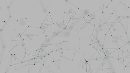 Wall Mural - beautiful cg generated 3d abstract background with geometry lines and dots