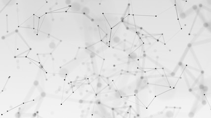 beautiful cg generated 3d abstract background with geometry lines and dots