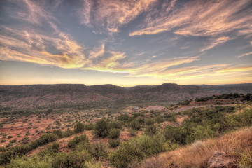 sunrise, palo duro canyon,texas
