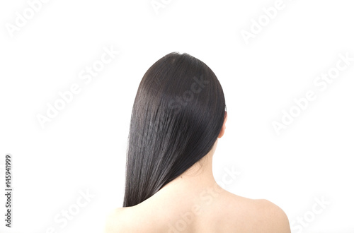 黒髪 ロングヘアーの女性 後姿 Stock Photo Adobe Stock
