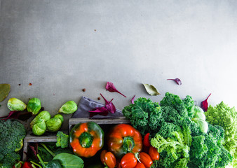 Poster - Fresh vegetables flatlay