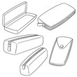 vector set of pencil case