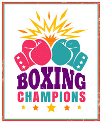 Wall Mural - Logo for boxing.