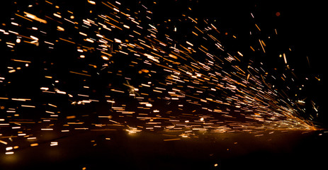 bright sparks of metal