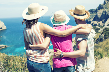 Canvas Print - beach family trip