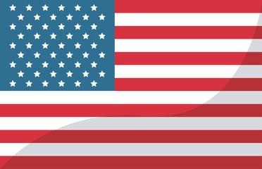 Canvas Print - USA flag United States of America symbol vector illustration