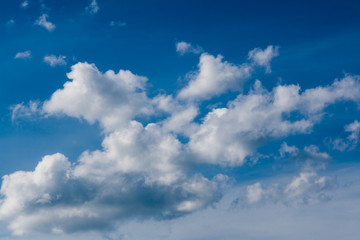 Beautiful white clouds against the blue sky