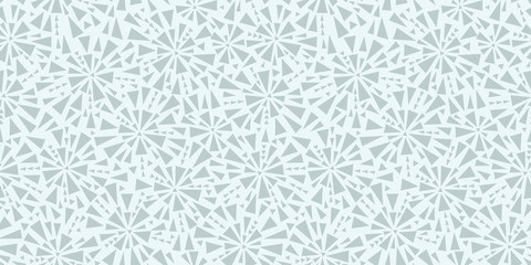 Vector light grey triangles bursts seamless repeat pattern design background texture. Perfect for modern greeting cards, wallpaper, fabric, home decor, wrapping projects.