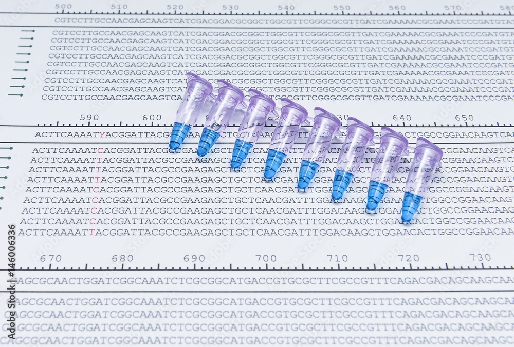 Point mutation on interested gene in DNA Stock Photo | Adobe Stock