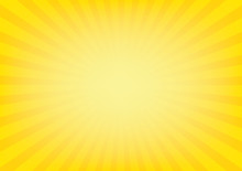 Sunrays With Sunburst On Yellow Color Background. Vector Illustration Design.