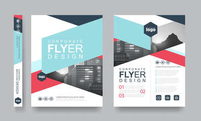 Wall Mural - poster flyer pamphlet brochure cover design layout space for photo background, vector template in a4