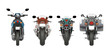 © petrovk - group motorcycles back view 3d rendering
