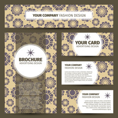 Poster - Yellow floral pattern corporate identity design
