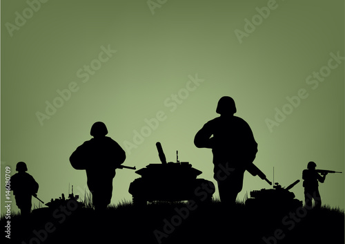 Plakat Żołnierze na wykonywanie operacji bojowych.