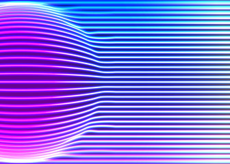 Poster - Neon lines background with glowing 80s new retro vapor wave style