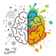 © Jemastock - the mind brain human functions left right design vector illustration
