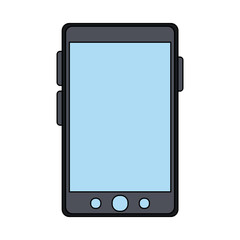 Poster - color graphic smartphone device icon vector illustration