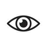 Fototapeta  - Simple eye icon vector. Eyesight pictogram in flat style.