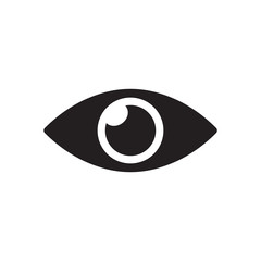 Wall Mural - Simple eye icon vector. Eyesight pictogram in flat style.