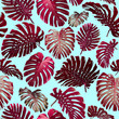 Seamless Tropical Jungle Leaves Pattern