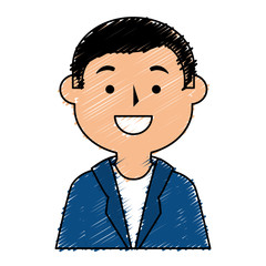 young man avatar character vector illustration design