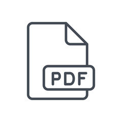 Sticker - PDF file line icon