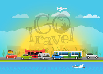 Poster - Travel vector illustration. Go travel