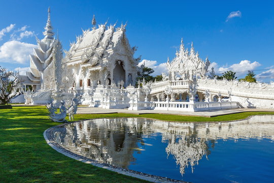 wat rong khun , temple, buddhist temple of thailand.